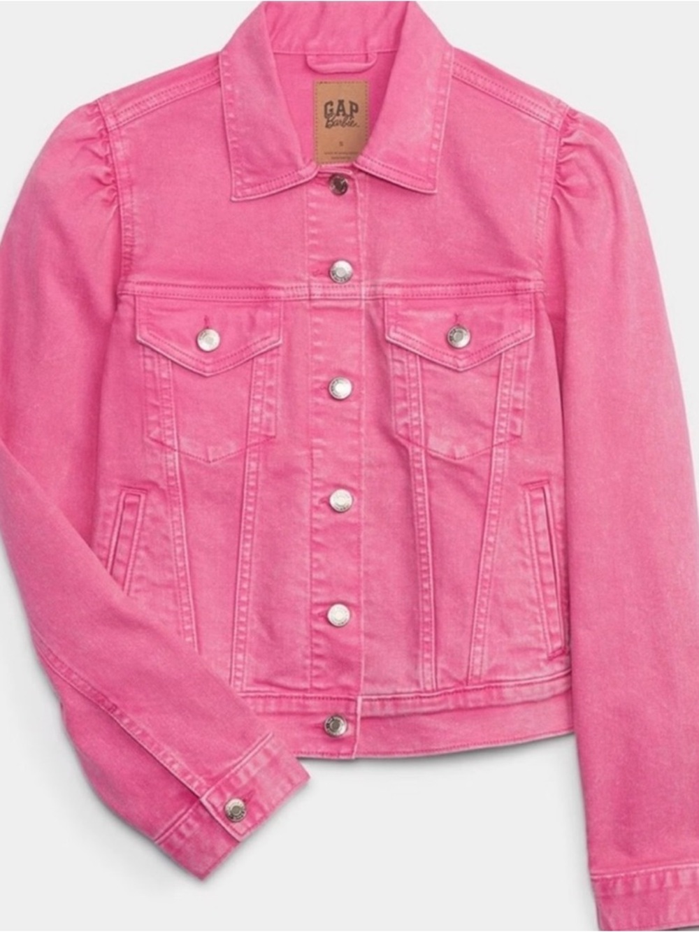 GAP Girls Bright Pink Denim Jacket